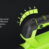 Cordless Leaf Blower 6-Speed Electric Blower with Battery Charger Turbo Motor Dual Tubes Lightweight for Lawn Patio Snow Removal