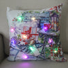 45cm Glowing Santa Claus Pillowcase with Led Lights 2023 New Year Decoration for Home Christmas Ornament Decor Led Cushion Cover