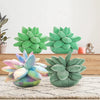 Inyahome 3D Succulent Throw Pillow Cactus Plush Flower Plant Shaped Cushion for Living Room Decor Novelty Decoration Plant Decor