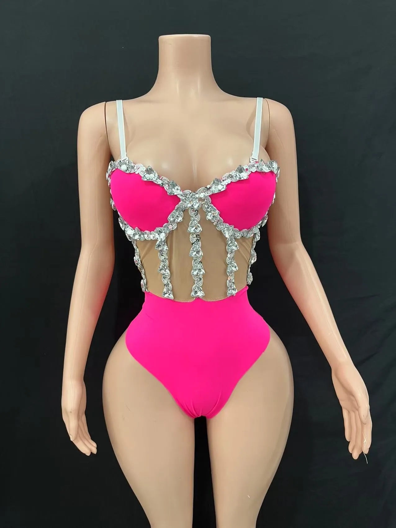 Multi colored triangle jumpsuit, party dress, birthday dress, bar party, dance party, dance team, gogo, women's bar, nightclub,