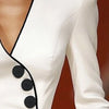 Modigirl Fall Women’s Original Jacket Outerwear 2025 Spring Deep V-Neck Long Sleeves Buttoned Slim Elegant Ladies Clothing Tops