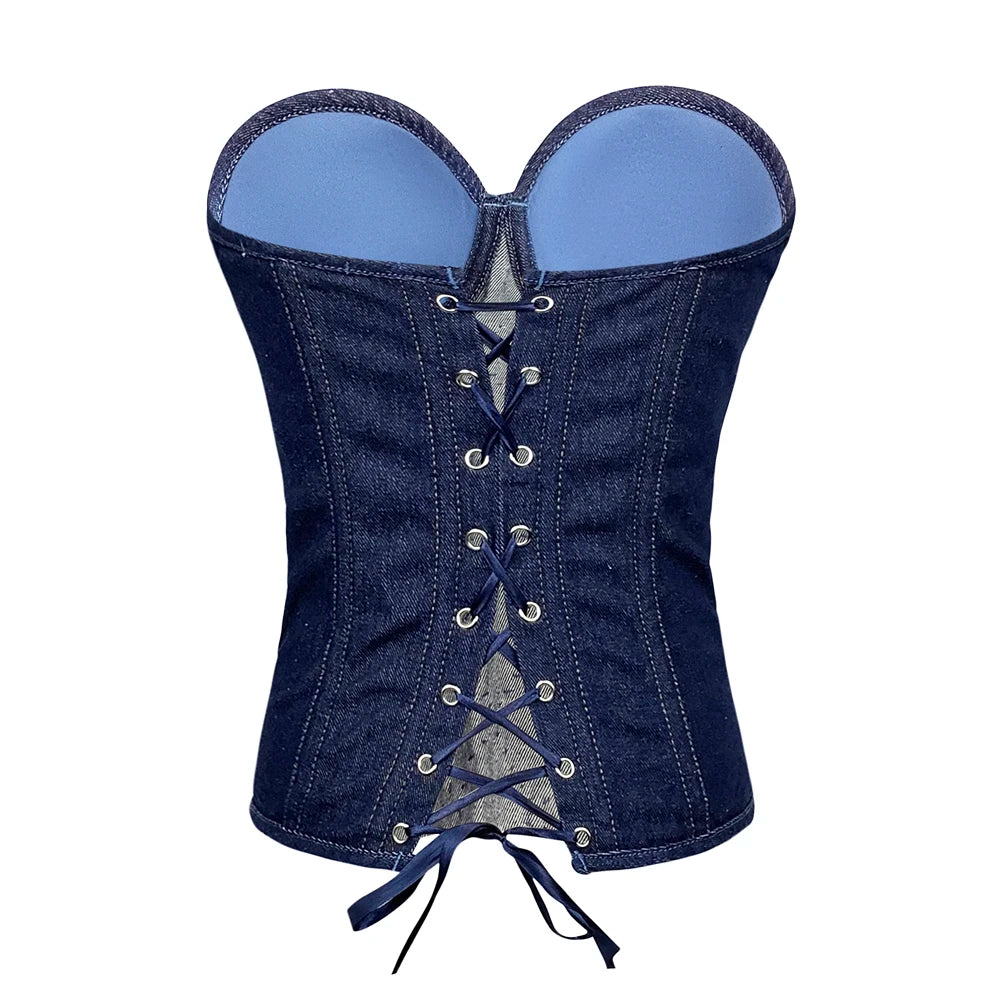 SXTHAENOO Women Sexy Fashion Crop Top Diamond Flower Strapless Vest Bustier Bra Night Club Party Tank Top Female Ropa De Mujer