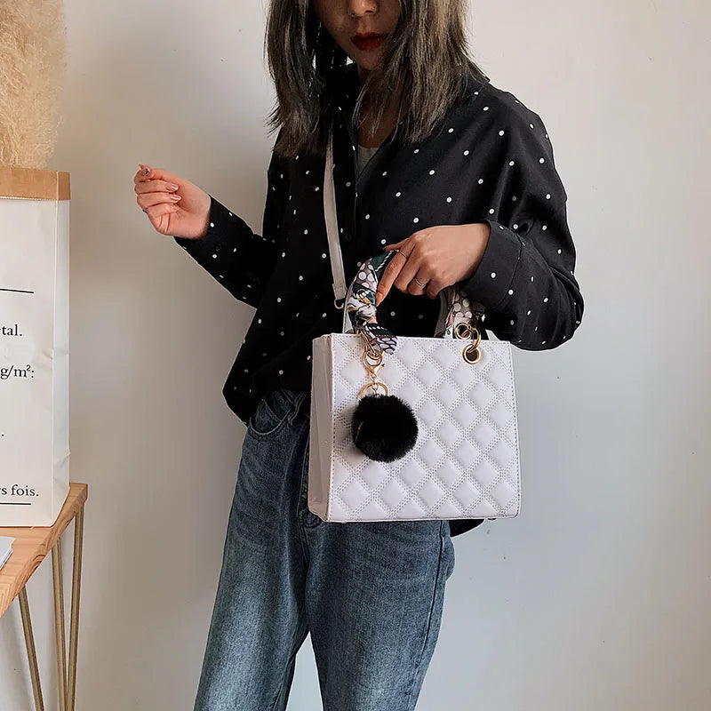 Diamond Stripe Women Handbag Female Luxury Designer Crossbody Bag High Quality Leather Shoulder Bag Clutch Purse Brand Tote Bags