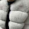 2025 MAOMAOKONG Natural Real Fox Fur Coat Women Winter Long Sleeve Luxury Raccoon Fur Jackets Thick Top Female Furry Coat Vest