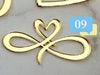 10Pc/set Ins Style Love Heart Acrylic Cake Topper Birthday Valentine's Day Cake Decoration Wedding Cake Side Acrylic Insert