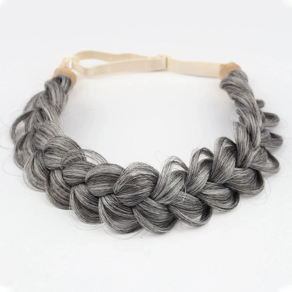 Synthetic Premium Adjustable Handmade Braided Elastic Band Hair Fashion Braiding Hair Headband Headwear For Women
