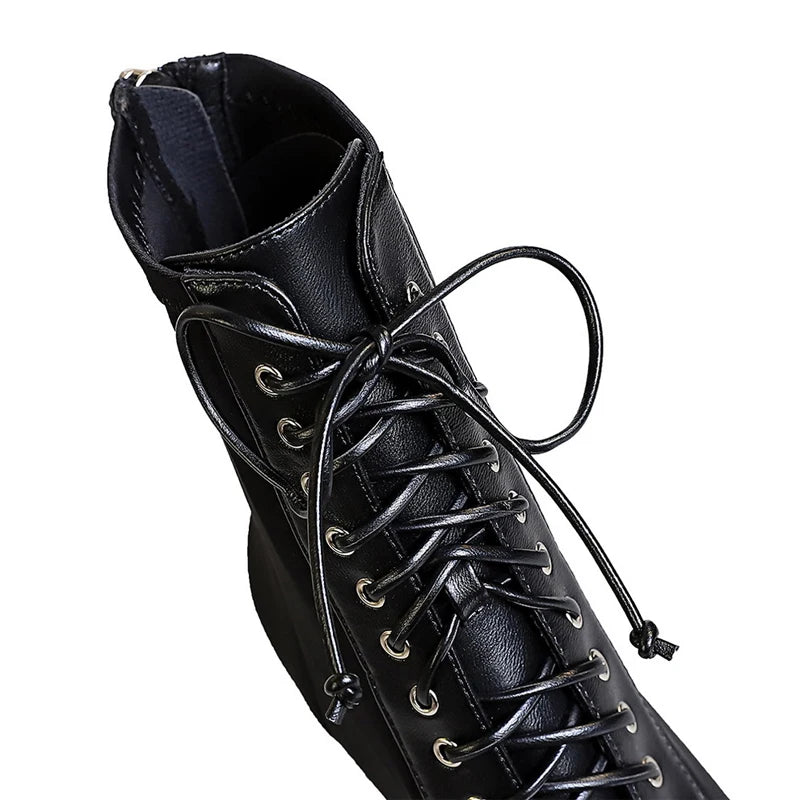 BIGTREE Shoes Cross Straps Sexy Women Boots Pointed Toe Stiletto High-heel Boots 2025 New Women's Ankle Boots Plus Size 42 43