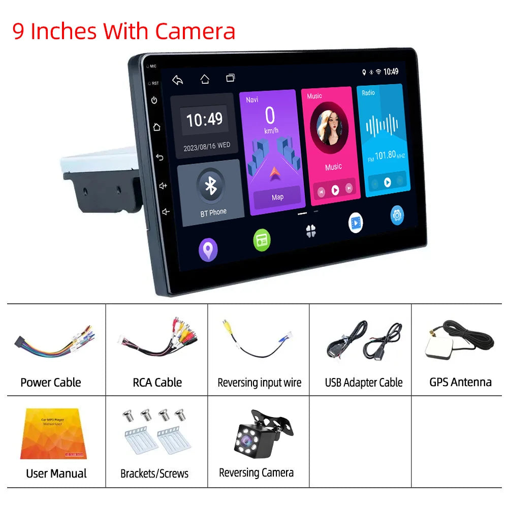 Hippcron Android 11 Car Radio 1 Din Autoradio 2G 32G Universal 7"/9" WIFI GPS Bluetooth Audio Multimedia Video Player