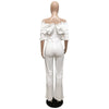 Party Jumpsuit for Women Slash Neck Solid High Waist Irregular Off Shoulder Suit Jumpsuit Bodysuits One Piece Playsuits Overall