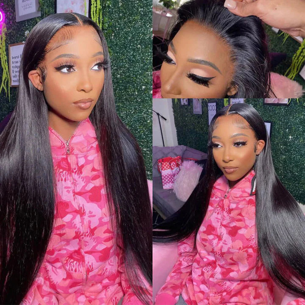Hd Lace Frontal Wig 13x6 Lace Front Wig Human Hair 30Inch Bone Straight Transparent Lace Human Hair Wigs HD Lace 4x4 Closure Wig
