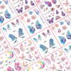 3D Fairy Butterfly Wings Shiny Tattoo Sticker Waterproof Eyes Face Body Art Fake Tattoos For Women Makeup Dance Music Festival