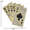 SKEDS Fashion Women Men Sparkling Full Crystal Poker Brooch Pins Special Design Unisex Fashion Metal Rhinestone Jewelry Gift