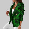 Hawaii Tribal Design Sublimation Print Jackets Personality Long Sleeve Kimono Cardigan Polynesia Retro Style Women's Casual Suit