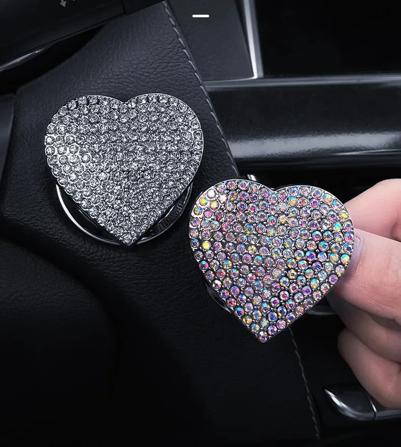 Crystal Engine Ignition Onekey Start Stop Push Button Switch Protective Cover Bling Girls Auto Accessories Car Interior Decor