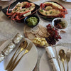 6/16/20/24Pcs Gold Tableware Stainless Steel 304 Cutlery Set Western Dinner Set Mirror Knife Fork Spoon Smooth Handle Flatware