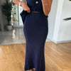 Elegant Knit Vest Suits Women Solid Single Breasted O-neck Sleeveless Slim Waistcoat Bodycon Midi Skirts 2025 Spring Lady Outfit