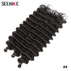 Deep Wavy Twist Synthetic Crochet Hair Afro Curly Hair African Crochet Braids Ombre Blonde Braiding Hair Extensions For Women