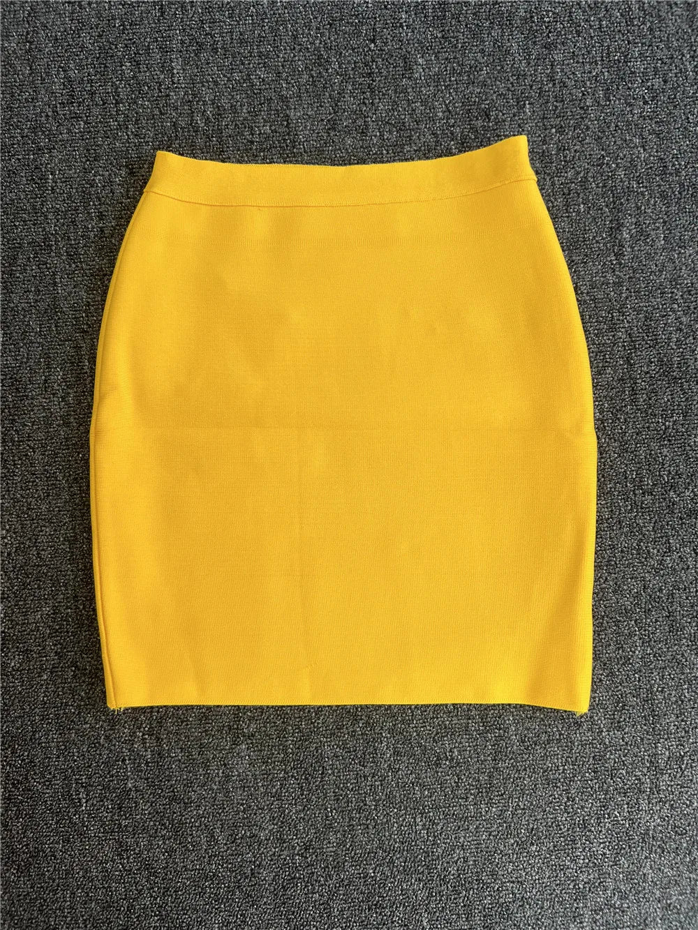 40CM Mini Short Bodycon Bandage Skirts Women Sexy Super Short Candy Color Stretchable Pencil Skirt Nightbar Club Party Going Out