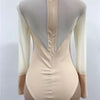 HBLL Sexy Nightclub Outfits Long Sleeve Bodycon Jumpsuits Romper for Women Birthday Outfits Womans Clothing Mesh Bodysuit