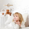 Baby Crib Mobile Rattle Toy 0-12Months Infant Soft Felt Teddy Velvet Pink Bear Bed Bell Hanging Toy Holder Bracket Crib Girl Toy
