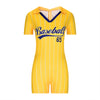 Women's V Neck Casual Jumpsuit One Piece Tight Short Rompers Sports Clothes Baseball Letter Print Summer Outfit New Fashion 2023