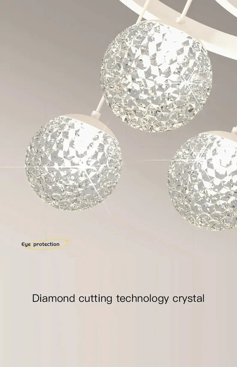 Modern Minimalist LED Ceiling Light Personalized Creative Ring Living Room Lights Gold Atmosphere Bedroom Study Chandelier