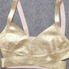 BEAUKEY Sexy Short Metalic HL Bandage Crop Top Women Vest Gold Silver  XL Camis Bodycon Club Party Tank Top  Wholesale