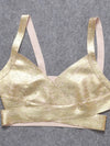 BEAUKEY Sexy Short Metalic HL Bandage Crop Top Women Vest Gold Silver  XL Camis Bodycon Club Party Tank Top  Wholesale