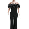Bonnie Forest Woman Jumpsuits Elegant Rose Detail One Piece Women Clothing Club Overalls Celebrities Outfits Party Sexy Clubwear