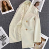 Spring Autumn High Quality Long Sleeve Female Blazer Double Button Jacket Ladies Business Work Wear Formal Coat Women Outerwea