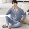 Autumn Pajamas Sets Men Long Sleeve Modal Cotton Thin Teenage Boys' Large Size Spring Outwear Home Cloth Suit Sleepwear Male