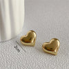 925 Sterling Silver Vintage Gold Round Earrings For Women Trendy Earring Jewelry Prevent Allergy Party Accessories Gift