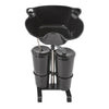 Portable Shampoo Basin with 2 Water Buckets 30cm Deep Salon Hair Washing Sink Adjustable Height Angle Mobile Shampoo Bowl Unit