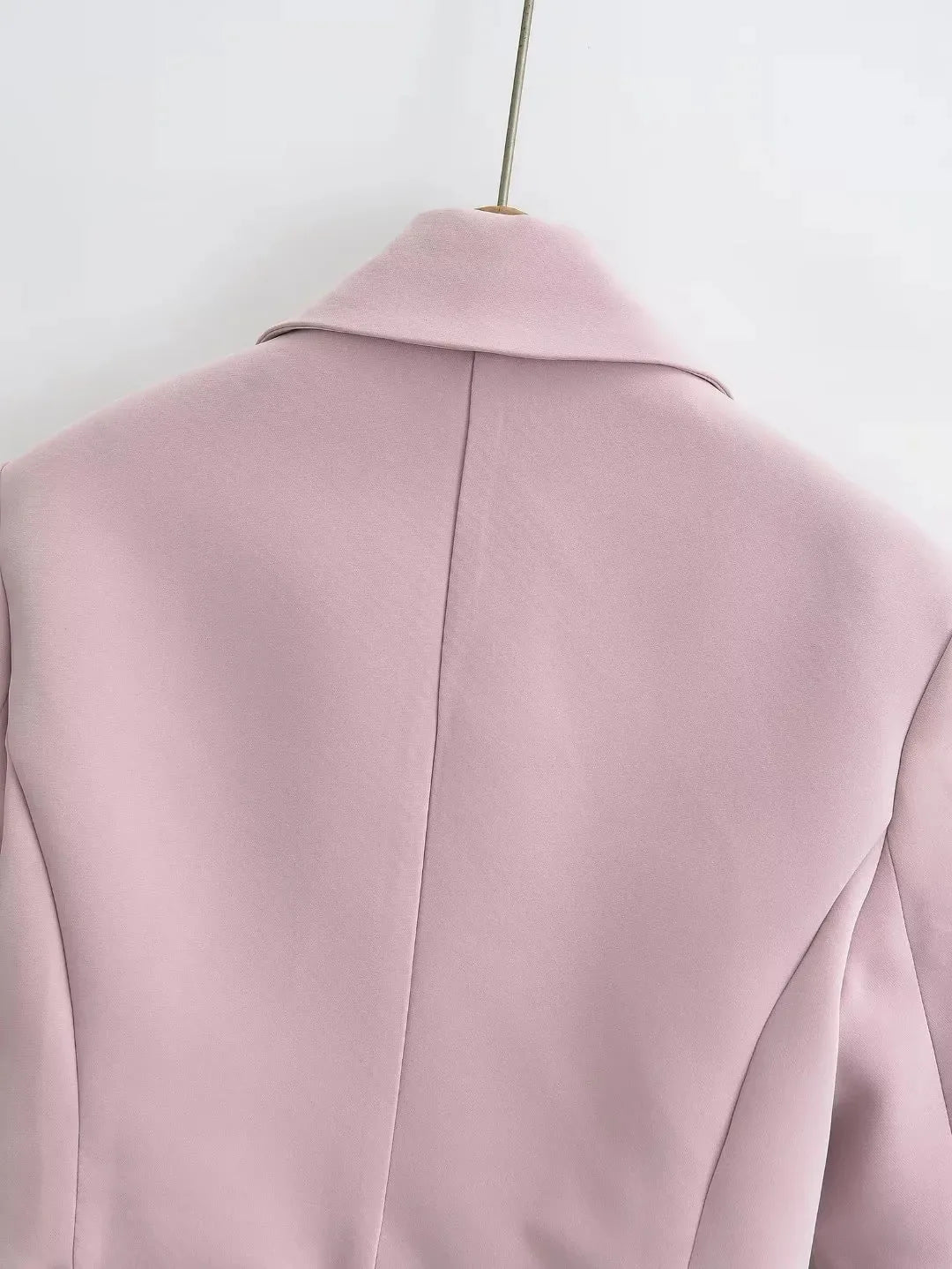 Autumn Notched Collar Open Stitching Blazer Vintage Women Full Sleeve High Waist Short Suit Cool Girl Coat Outwear