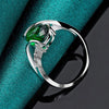 URMYLADY 925 Sterling Silver Water Drop Turquoise 7-10# Ring For Women Wedding Charm Engagement Fashion Jewelry
