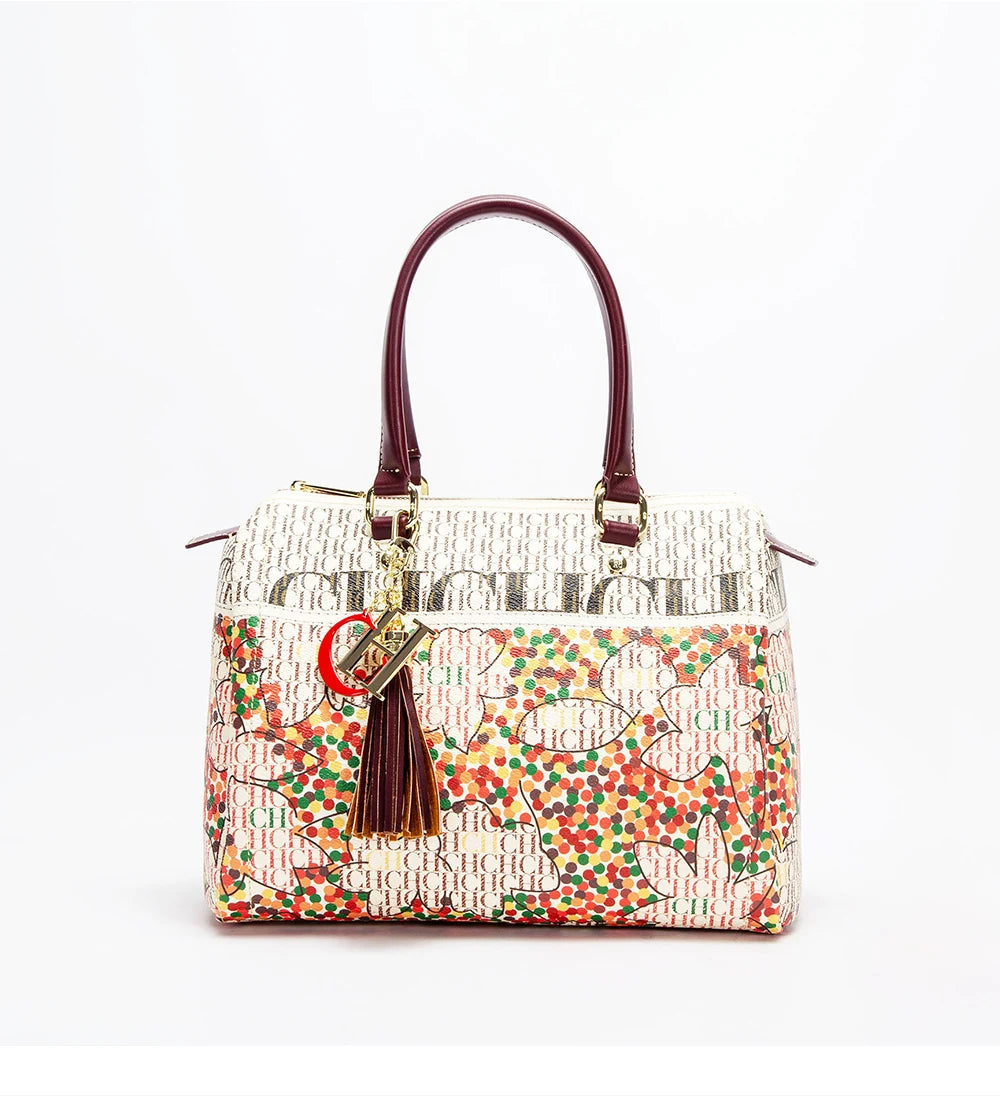 CH Fashionable and Luxury Design Spring 2024 New Women's Handbag Jacquard Colorful Women's Commuting Crossbody Bag