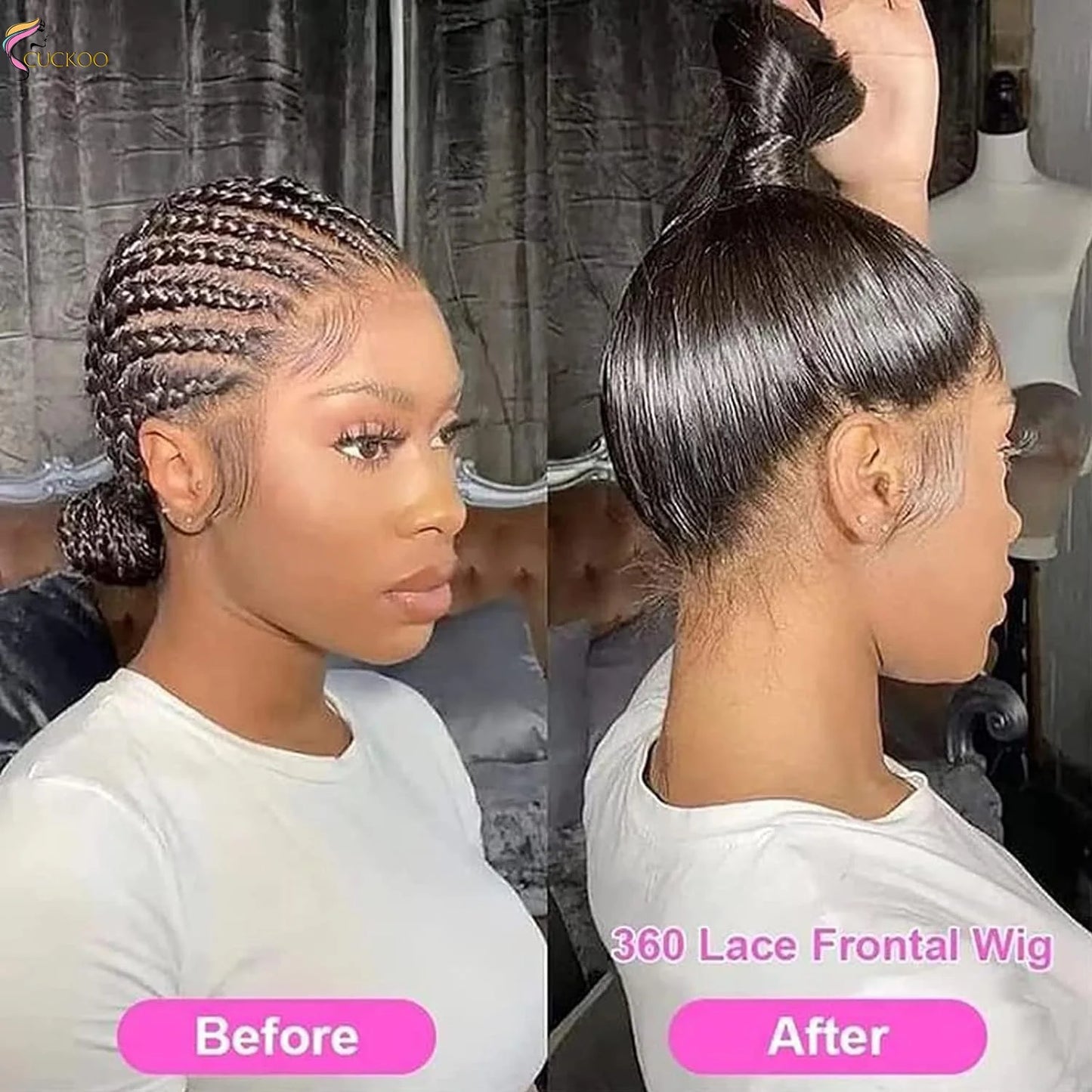 250 Density 360 Full Lace Wigs 100% Human Hair Glueless PrePluck Brazilian Straight 13x4 Transparent Lace Frontal Wig For Women