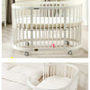 Oval crib Multifunctional pine children's bed European white newborn baby movable splicing bed