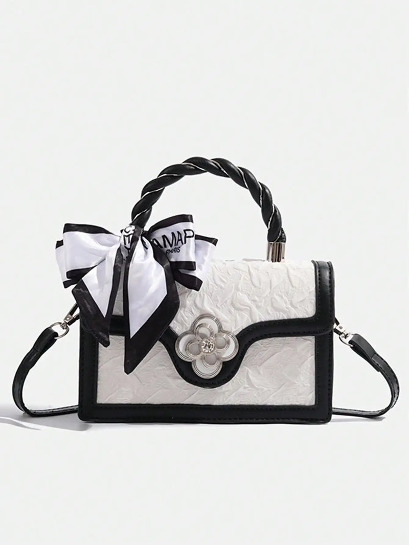Retro Square Mini Bag Unique Design Multi-Match Crossbody Bag For Women Casual Tote Handbag For Commuting
