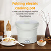Foldable Electric Cooker 220V Mini Multifunction Hot Pot Food Steamer Cooking Machine for Dormitory Noodle Cooker for Travel