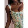 Suninheart Summer Pink Floral Print Corset Dress Midi Elegant Sexy Party Dresses Holiday Birthday Casual A Line Women Clothing