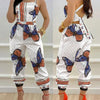 New Summer Fashion Printed Sleeveless Jumpsuit Sexy Hollow Backless Lace Up Long Jumpsuits Elegant Casual Jumpsuit With Pocket