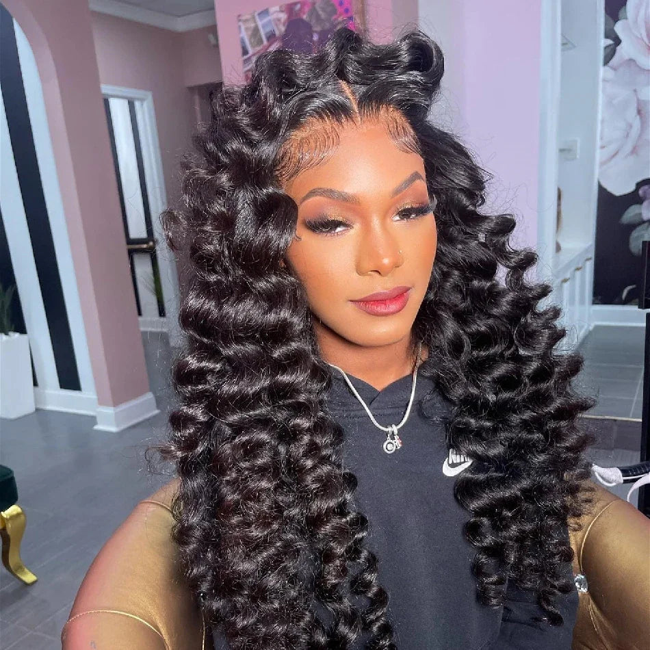 30 40 Inch Loose Deep Wave 13x6 HD Lace Frontal Human Hair Wig Brazilian 13x4 Curly Human Hair Lace Front Wigs Pre Plucked 250%