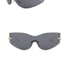 Sports Punk Sunglasses Goggle Y2k Luxury Brand Designer Sun Glasses Shades One Piece Around Eyewear Female Five Star Eyeglasses