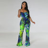 Floral Printed Jumpsuits Summer Outfits for Women 2024 Clubwear Spaghetti Strap Skinny One Pieces Romper Summer Beach Wear