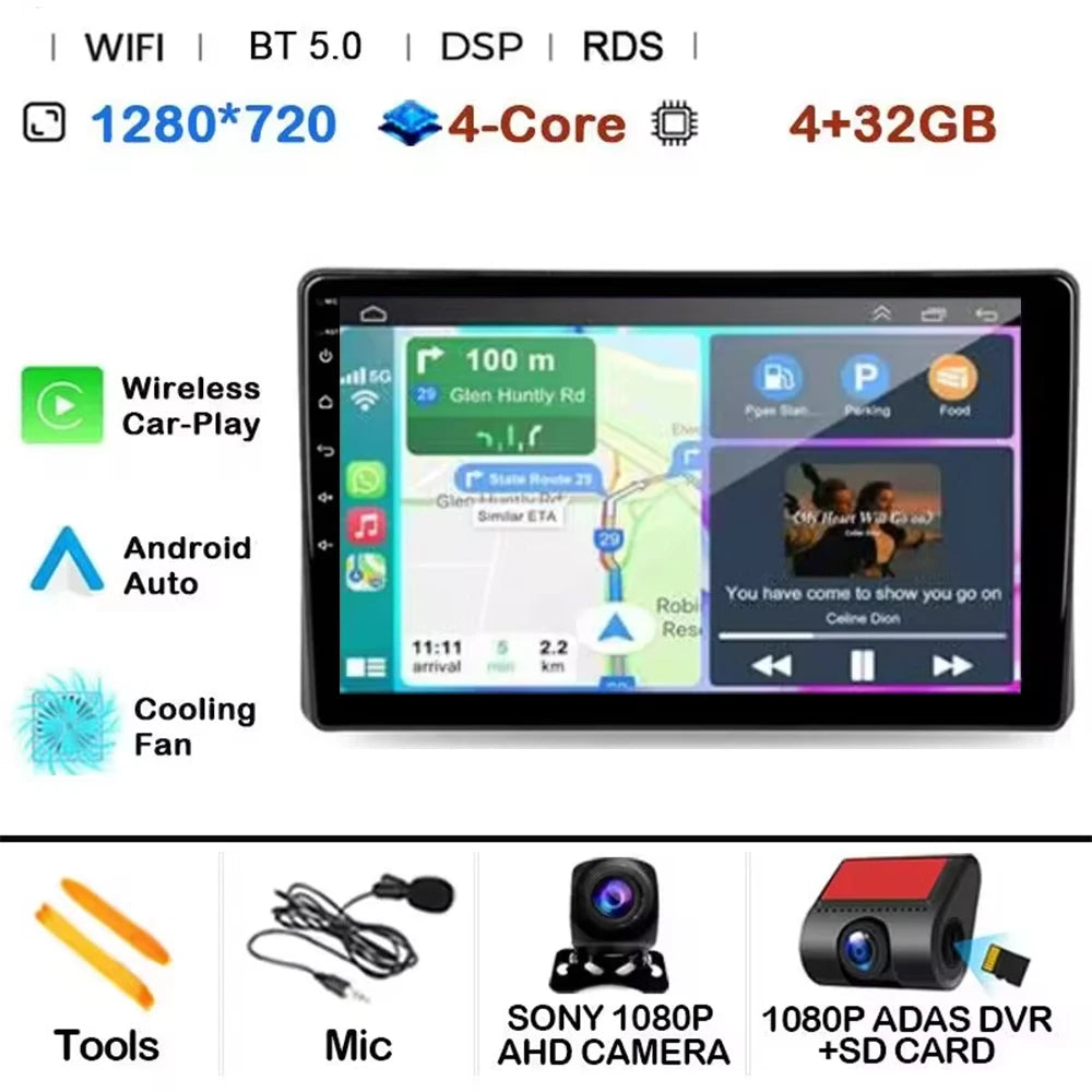 Android 14 Carplay Auto Car Radio GPS For Toyota Raize 1 2019 - 2023 For Daihatsu Rocky 2 2019 - 2021 RHD Stereo Player Video BT