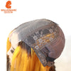 Vietname Super Double Drawn Bone Straight 2x6 Bob Wig with 100% Human Hair Orange Candy 250% Density For Black Women