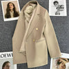 Spring Autumn High Quality Long Sleeve Female Blazer Double Button Jacket Ladies Business Work Wear Formal Coat Women Outerwea