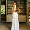 New Summer Women Jumpsuit One Front Ruffle Jumpsuit Sleeveless Wide Leg Long Pant Bodysuit Fashion Fit Casual Streetwear