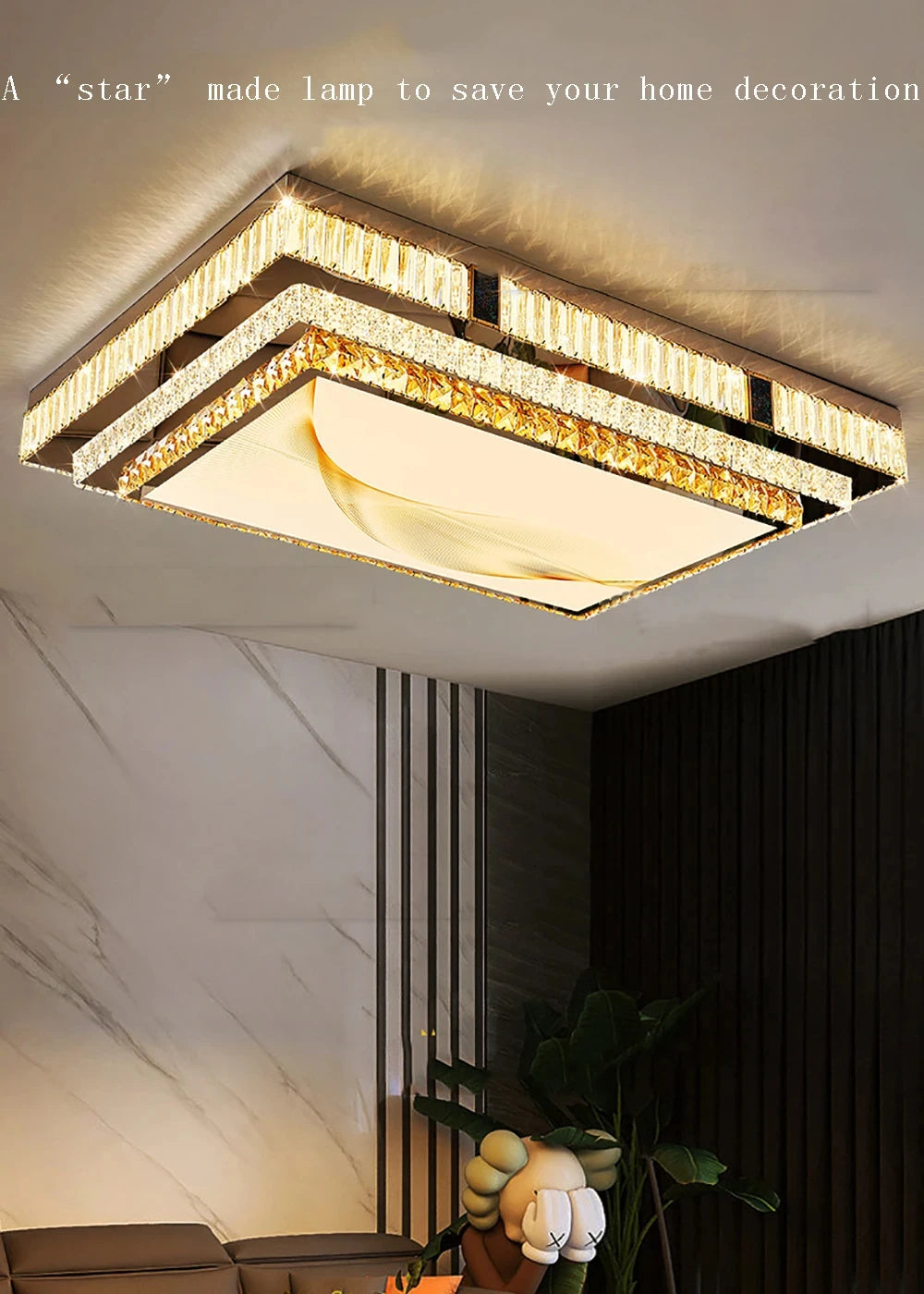 Luxury Ceiling Chandelier Gold Modern Led Lights Home Decor K9 Crystal Lustre for Living Room Bedroom Bathroom Home Appliance